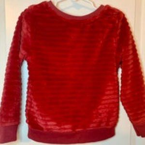 Cat & Jack Red Faux Fur Kids Sweater Size 4T